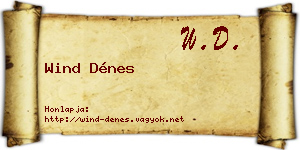 Wind Dénes névjegykártya